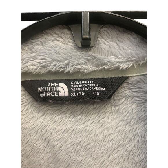 The‎ North Face Jacket Girls Extra Large Gray Full Zip Fleece Pockets Osolita - Picture 2 of 13
